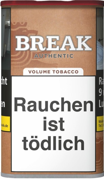 Break ohne Zusätze Volumen Tobacco (Authentic) Zigarettentabak 65gr